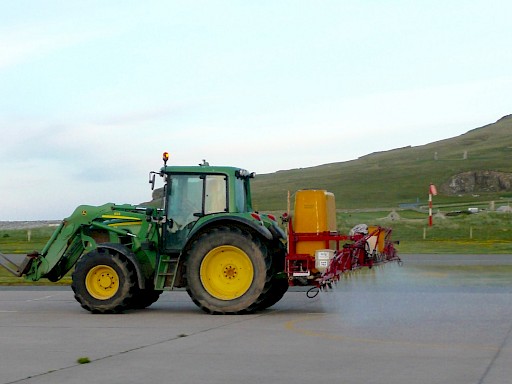 A Fine Night for Spraying the Weeds