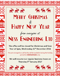 2016 Christmas and New Year Opening Hours