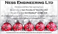 2017 Christmas and New Year Opening Hours
